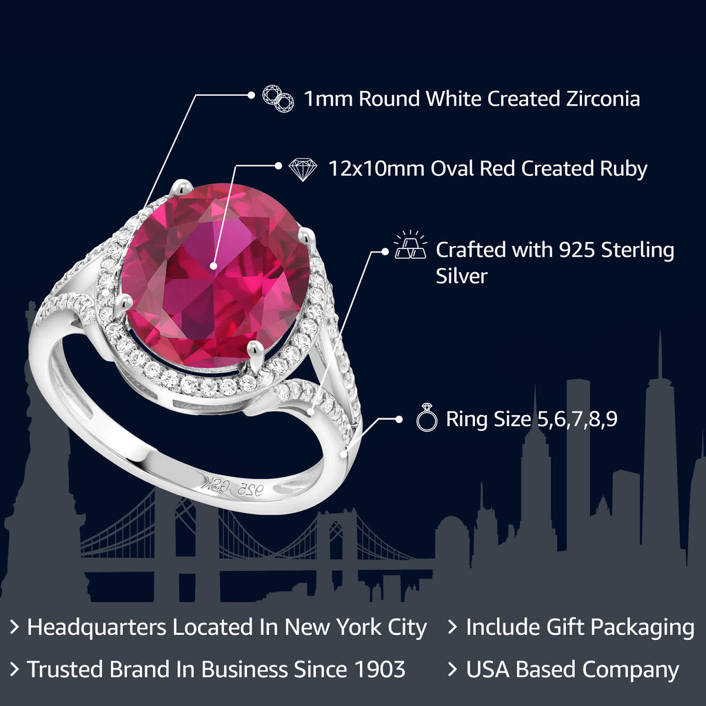 Created Ruby - July_7_Ring in 925 Sterling Silver