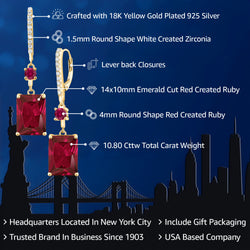 Earrings in 925 Yellow Gold Plated Silver