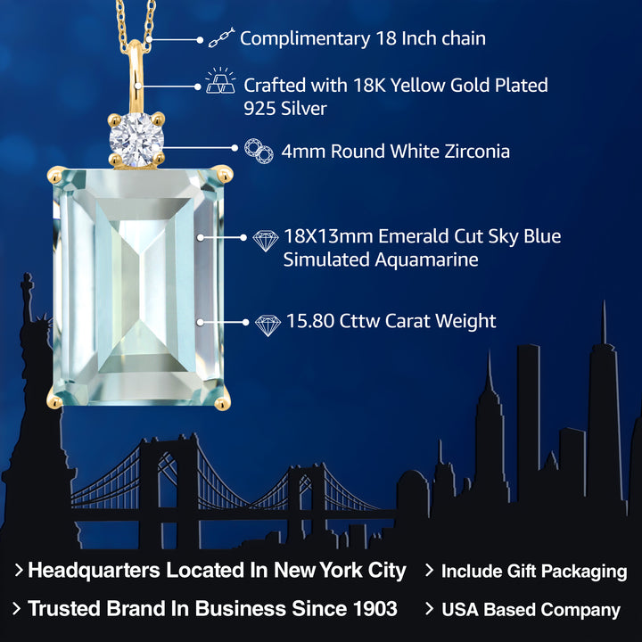 Pendant in 925 Yellow Gold Plated Silver