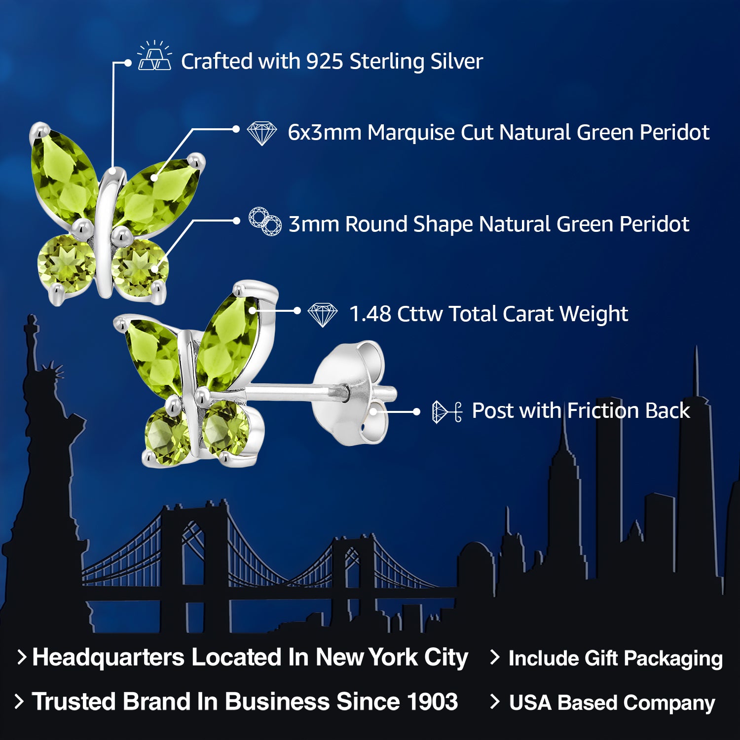 Earrings in 925 Sterling Silver