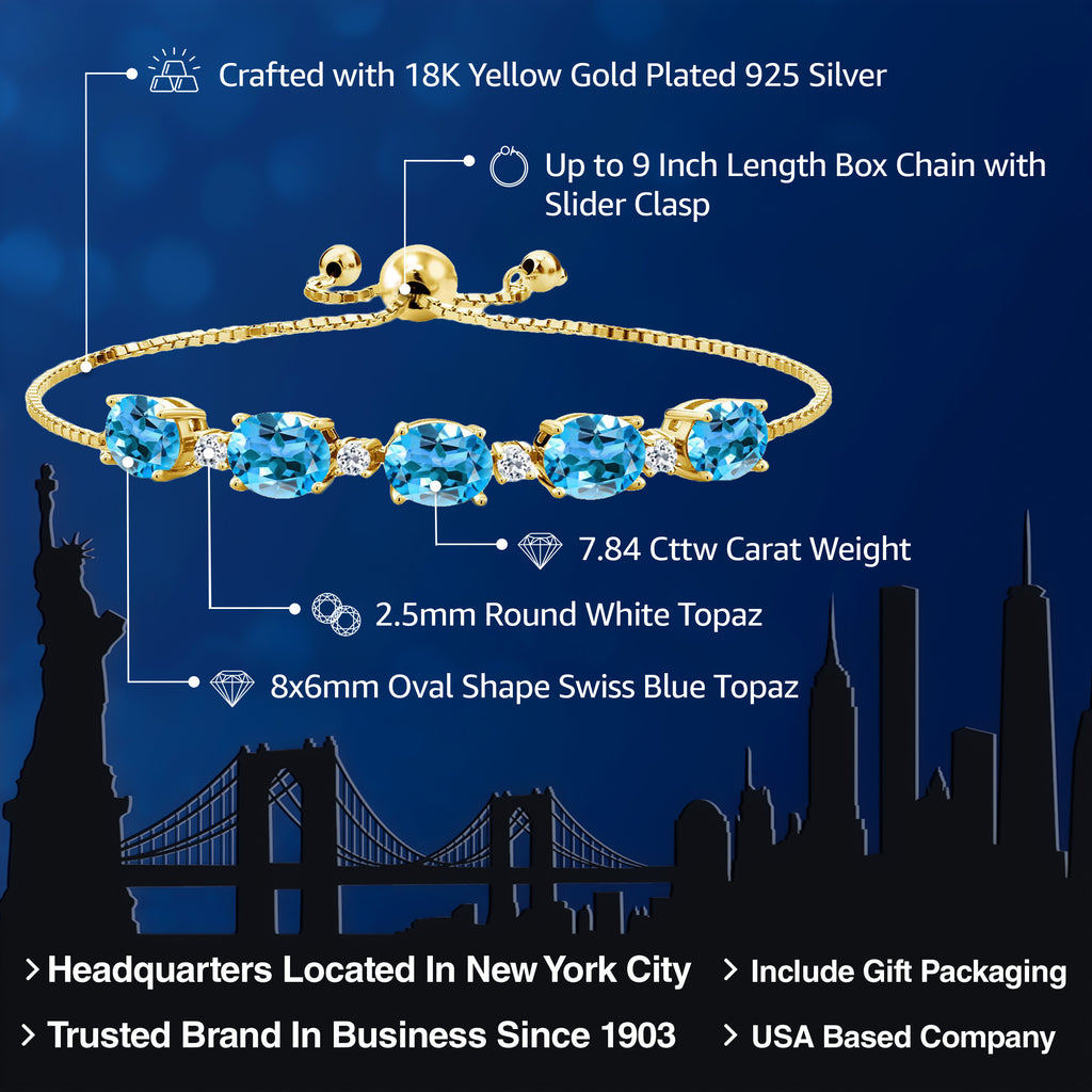 Bracelet in 925 Yellow Gold Plated Silver