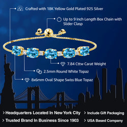 Bracelet in 925 Yellow Gold Plated Silver