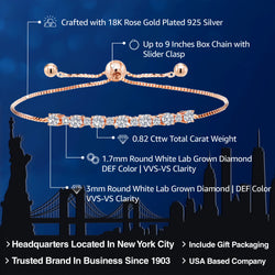 Bracelet in 925 Rose Gold Plated Silver