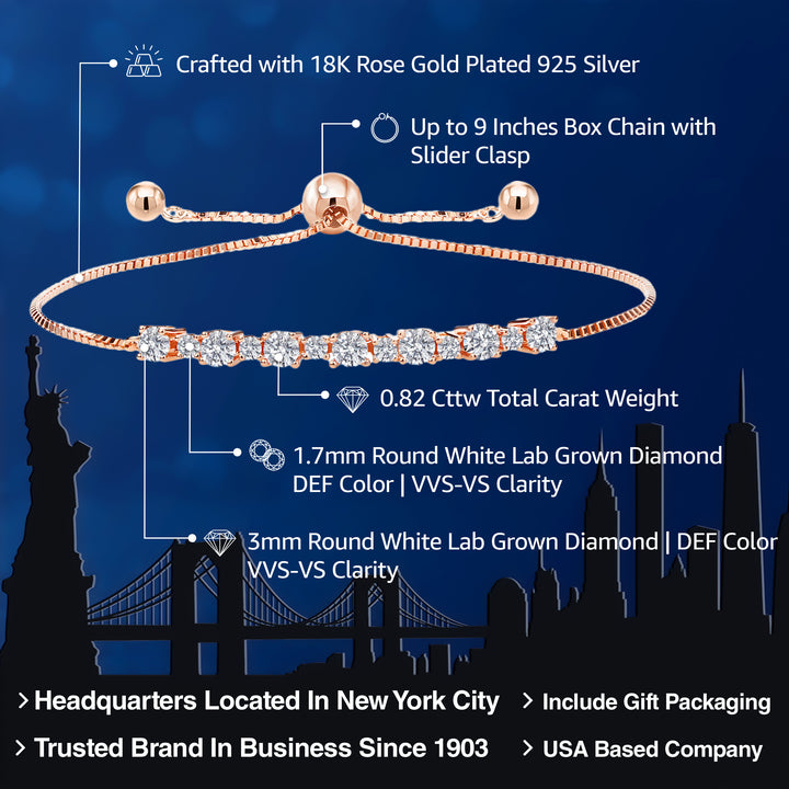 Bracelet in 925 Rose Gold Plated Silver