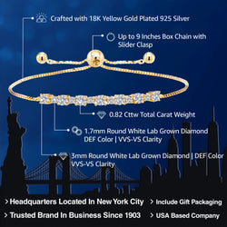 Bracelet in 925 Yellow Gold Plated Silver