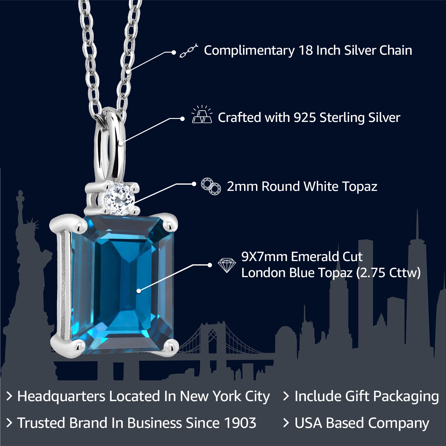 Pendant in 925 Sterling Silver