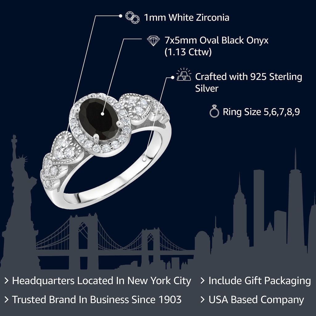 Onyx - December_7_Ring in 925 Sterling Silver