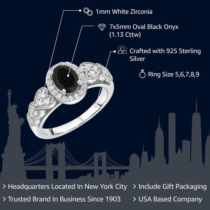 Onyx - December_7_Ring in 925 Sterling Silver