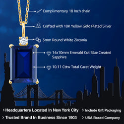Pendant in 925 Yellow Gold Plated Silver