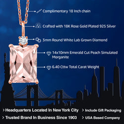 Pendant in 925 Rose Gold Plated Silver