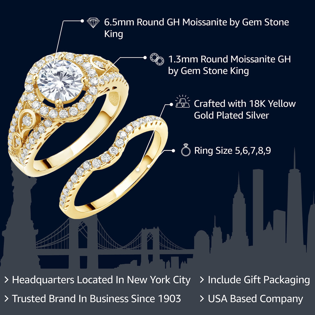 Ring in 925 Yellow Gold Plated Silver