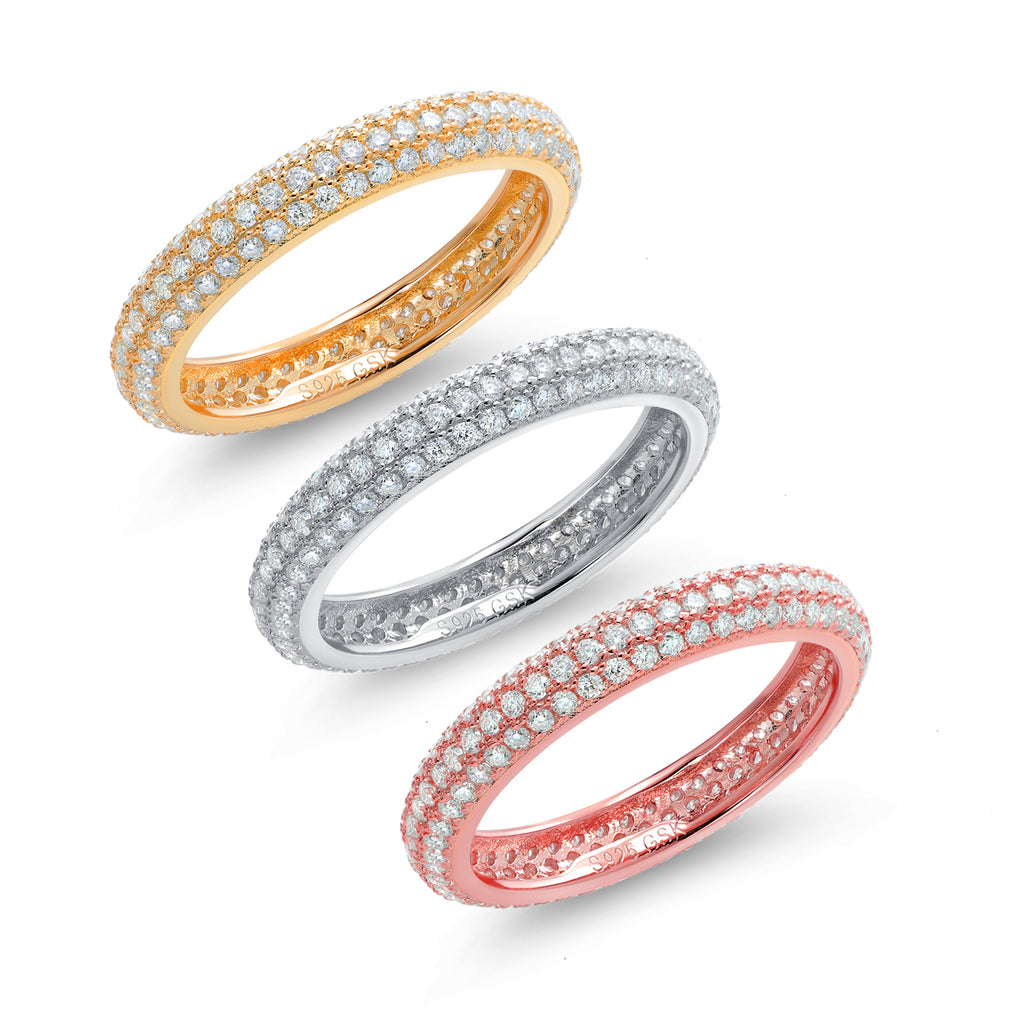 Near Colorless (GH)_Ring in 925 Sterling Silver
