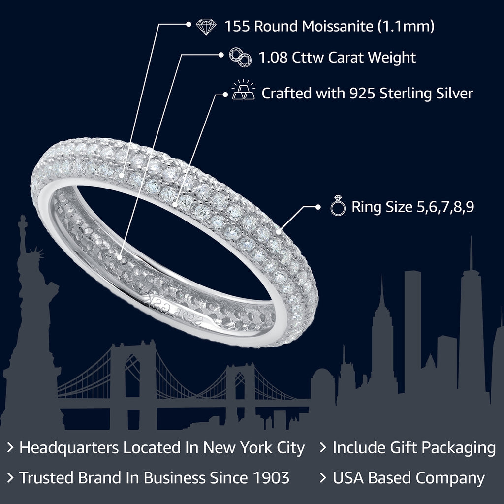 Near Colorless (GH)_Ring in 925 Sterling Silver