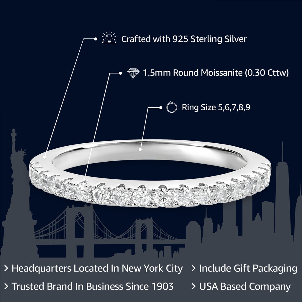 Near Colorless (GH)_Ring in 925 Sterling Silver