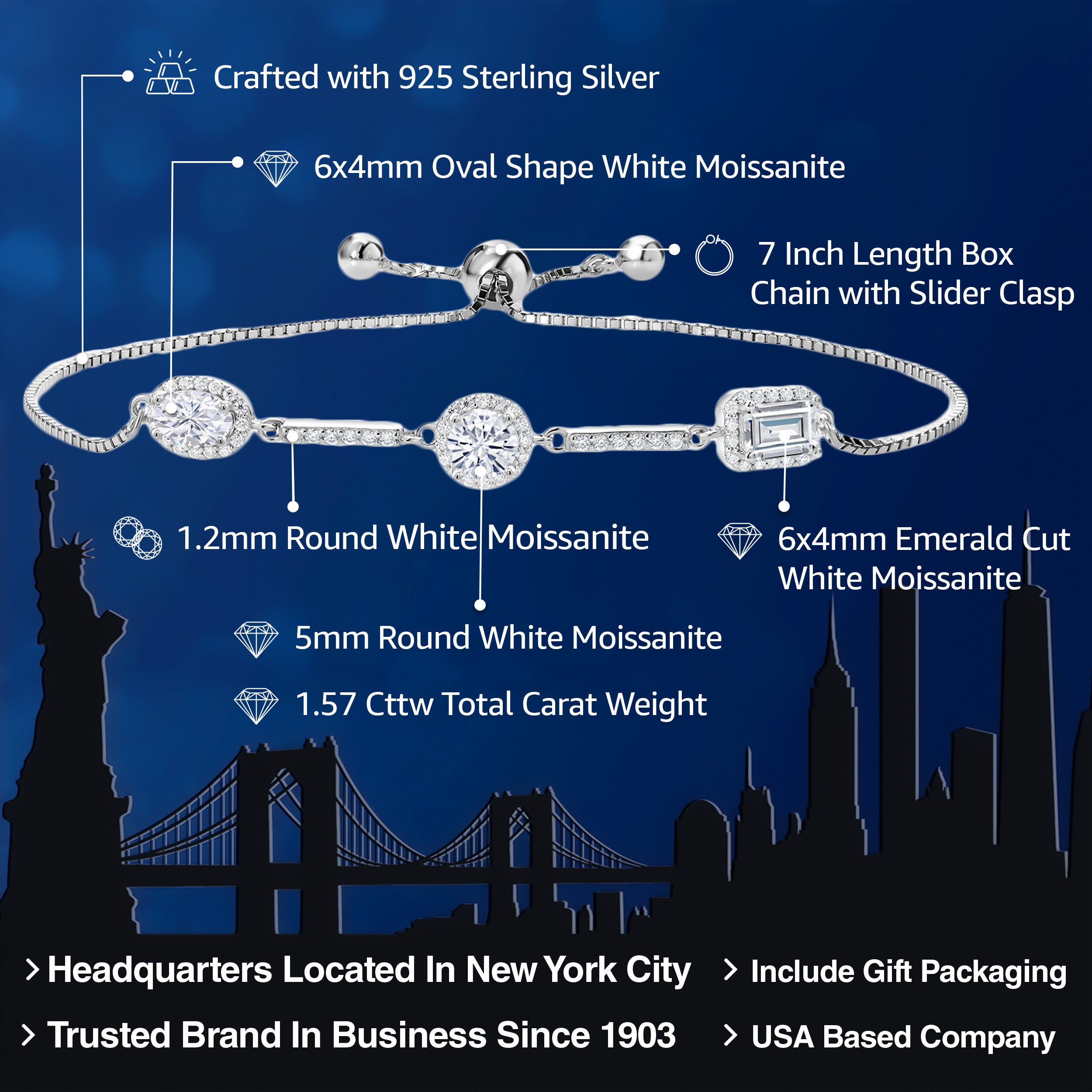 Bracelet in 925 Sterling Silver