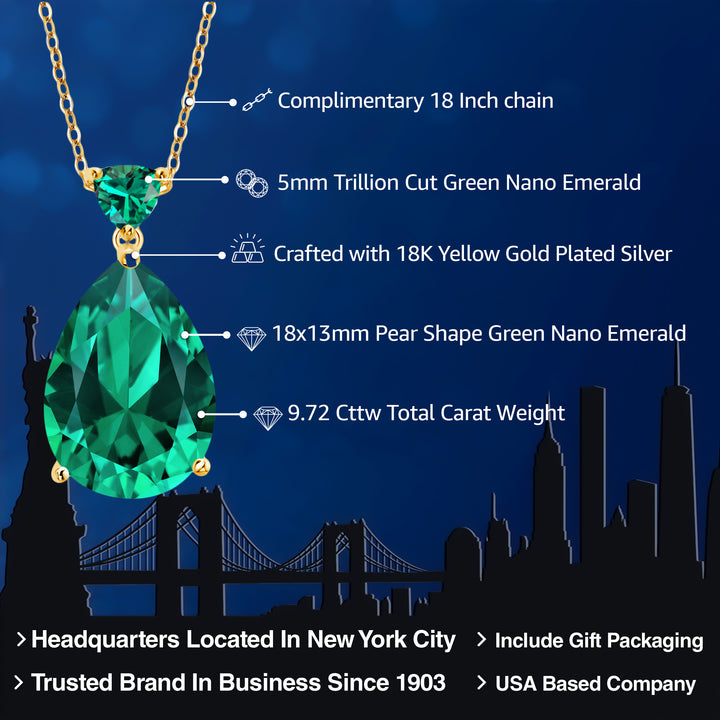 Pendant in 925 Yellow Gold Plated Silver