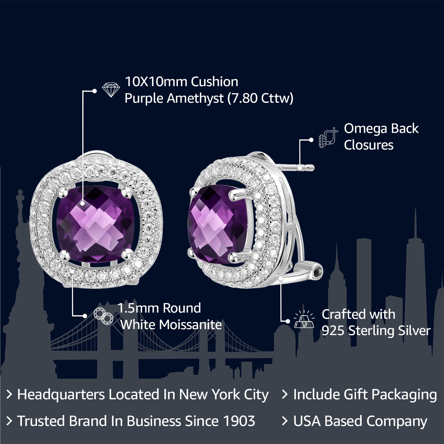 Earrings in 925 Sterling Silver