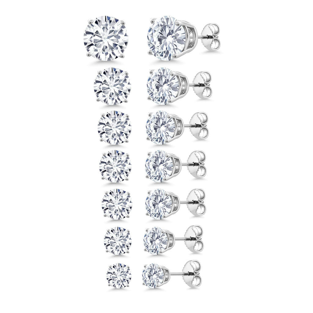Colorless (DEF)_Earrings in 925 Sterling Silver