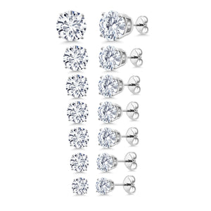 Colorless (DEF)_Earrings in 925 Sterling Silver