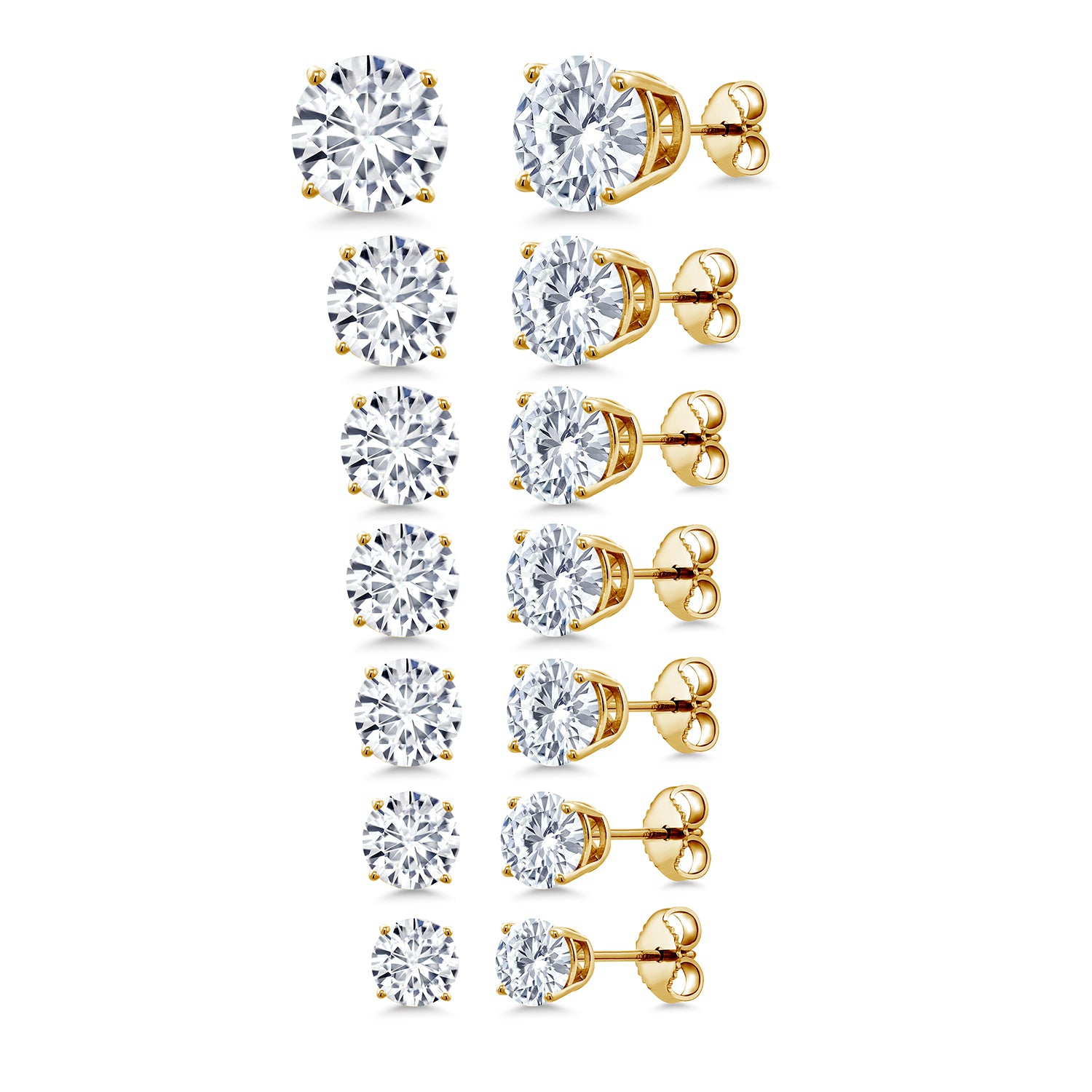 Colorless (DEF)_Earrings in 925 Sterling Silver