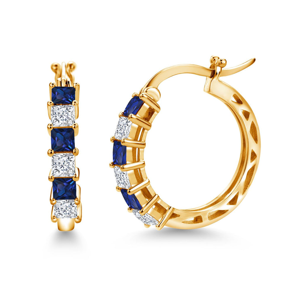 18K Yellow Gold Plated_Earrings in 925 Yellow Gold Plated Silver