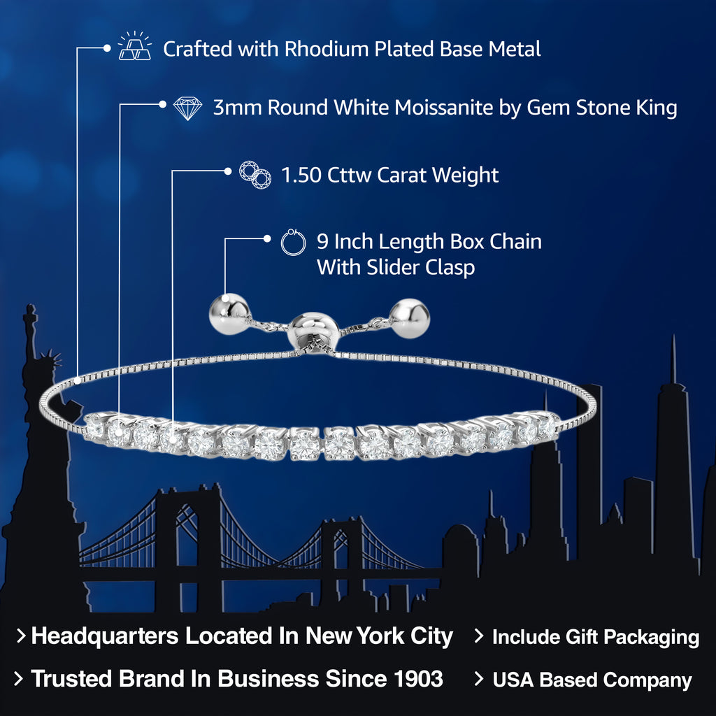 Bracelet in Rhodium Plated