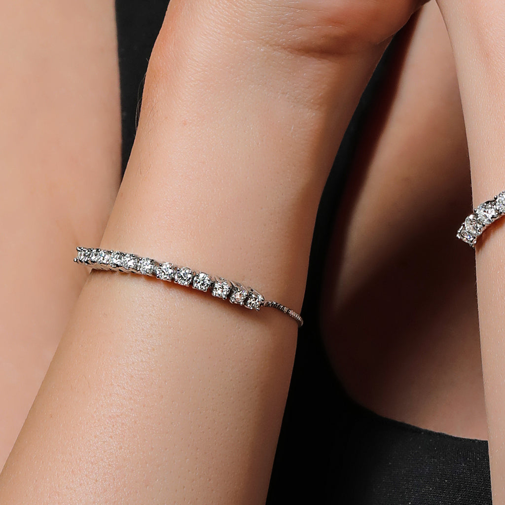 Bracelet in Rhodium Plated