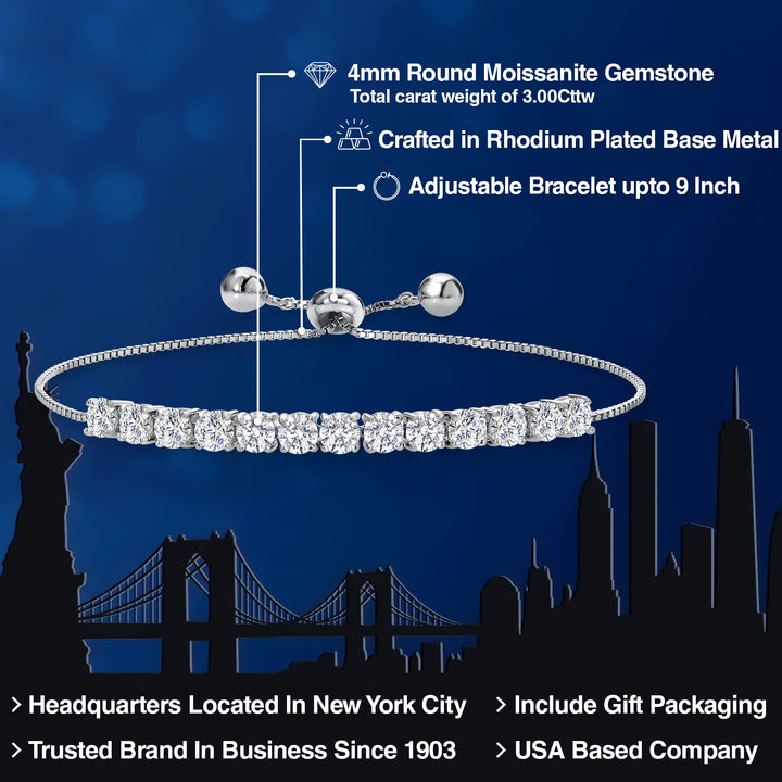 Bracelet in Rhodium Plated