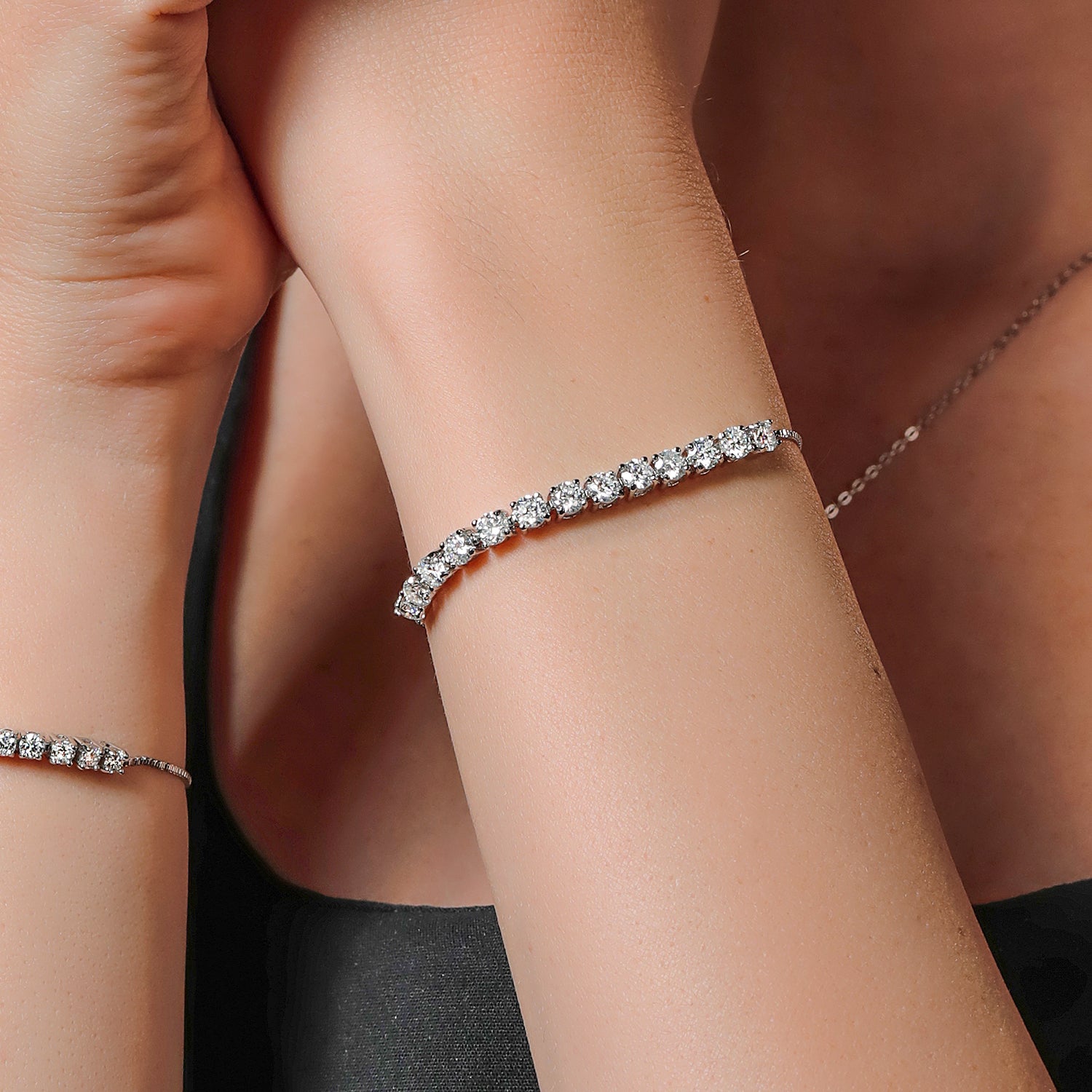 Bracelet in Rhodium Plated