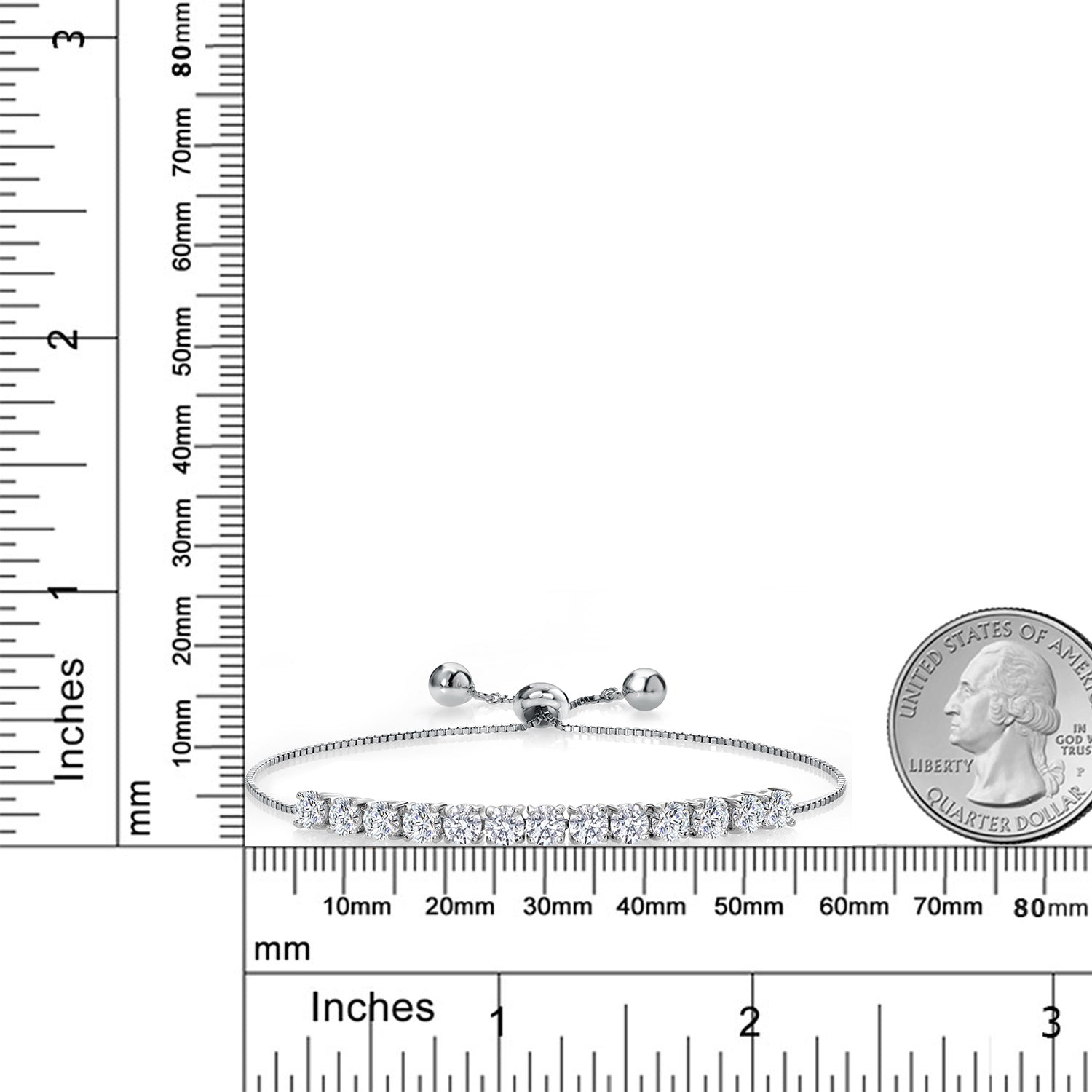 Bracelet in Rhodium Plated