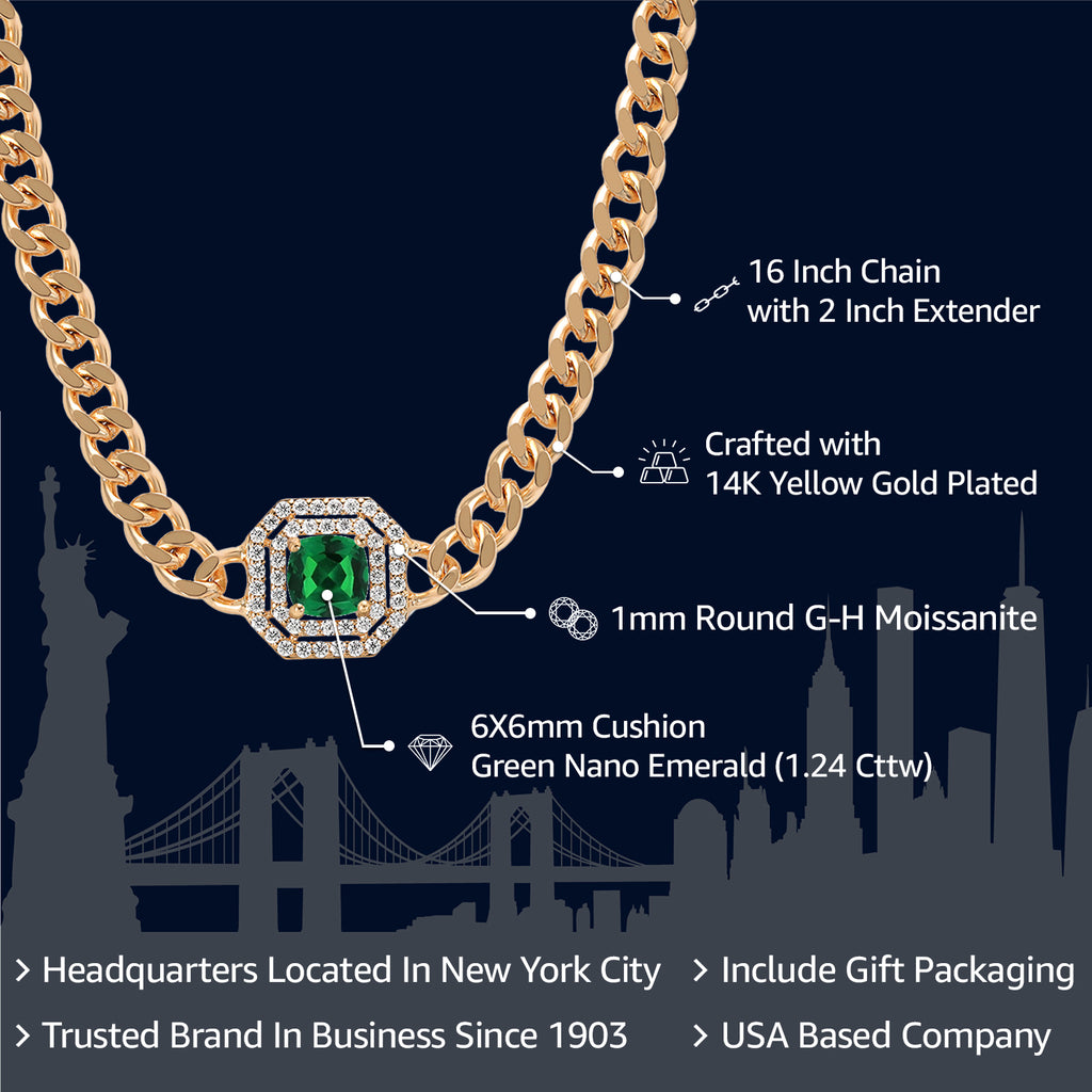 Necklace in yellow gold plated brass