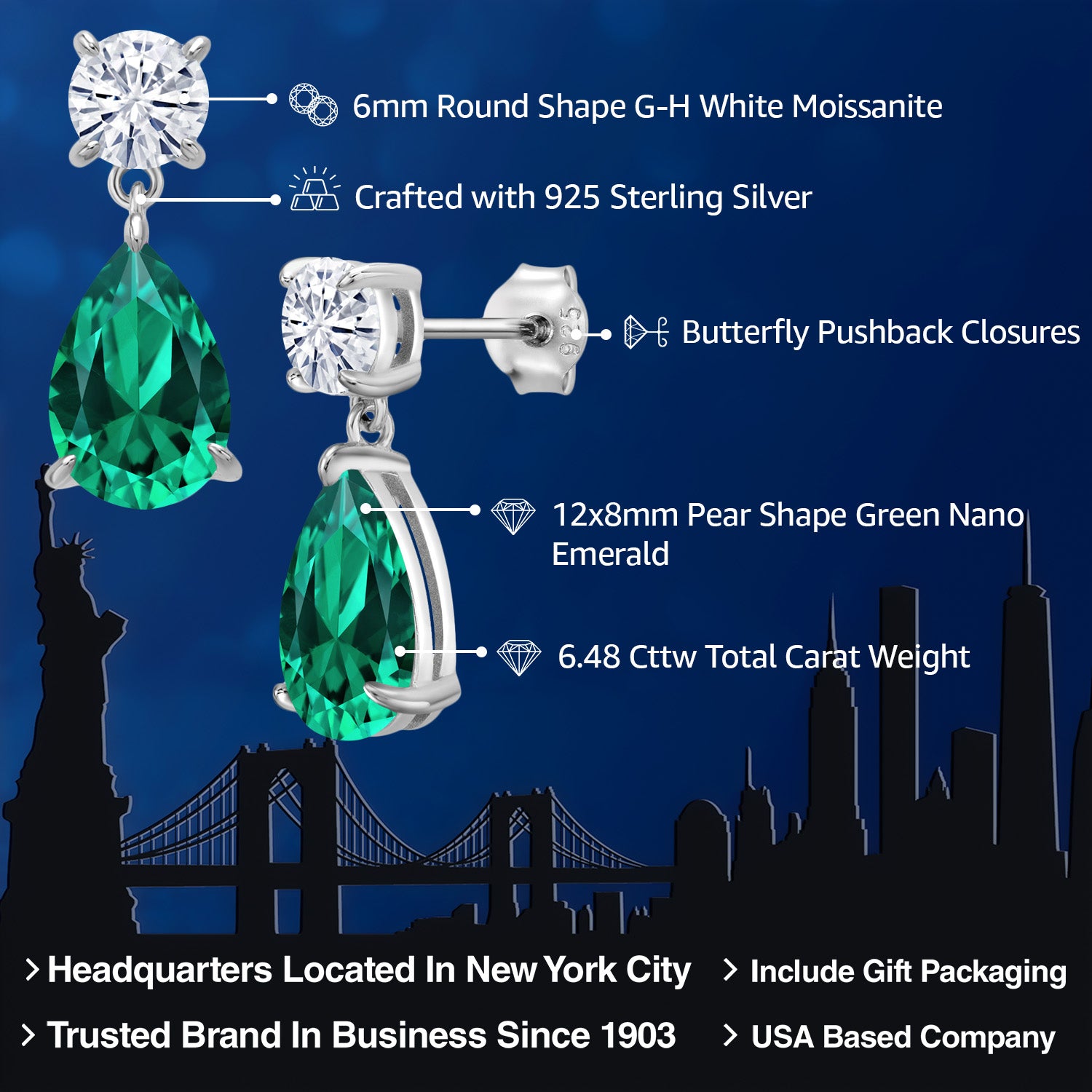 Earrings in 925 Sterling Silver