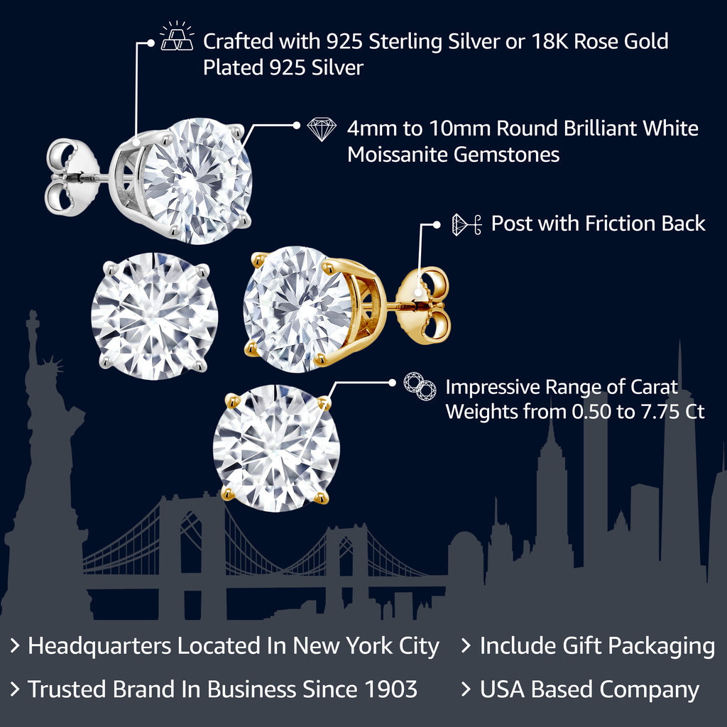 Colorless (DEF)_Earrings in 925 Sterling Silver