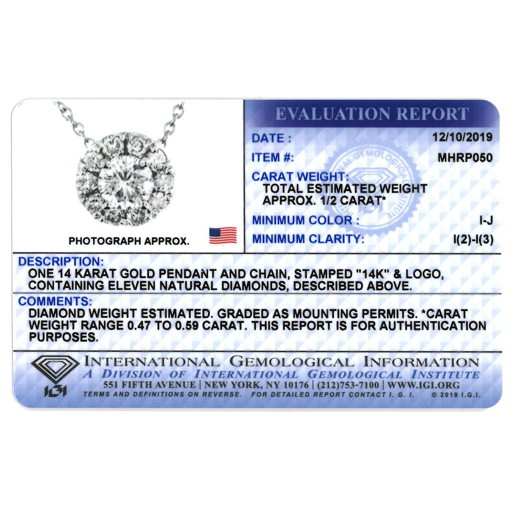 Pendant in 14K White Gold
