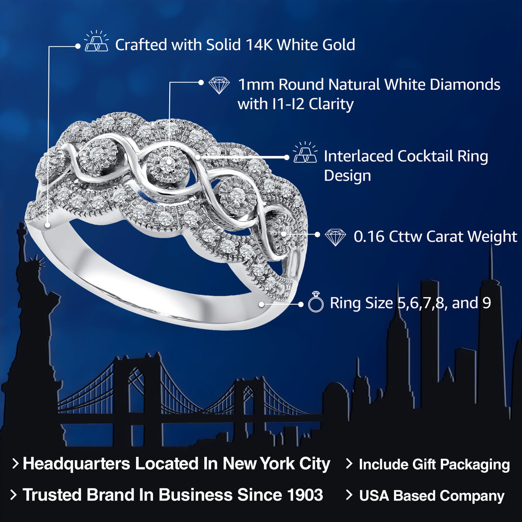 Ring in 14K White Gold