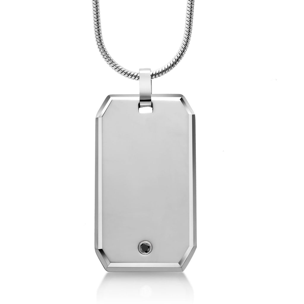 White Pendant - White Snake Chain_Pendant in Tungsten