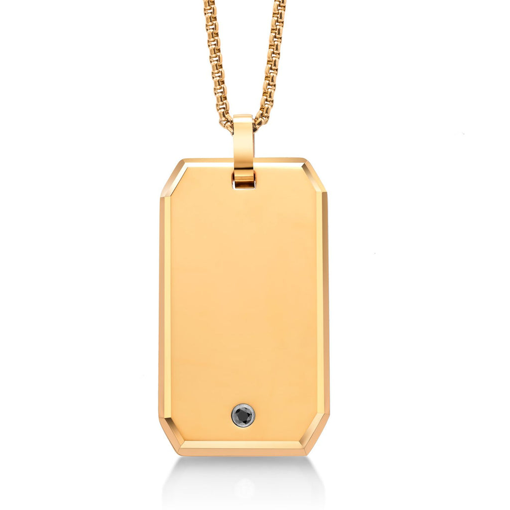 Yellow Pendant - Yellow Rolo Chain_Pendant in Tungsten