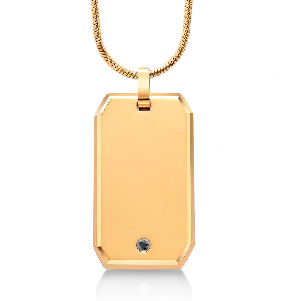 Yellow Pendant - Yellow Snake Chain_Pendant in Tungsten