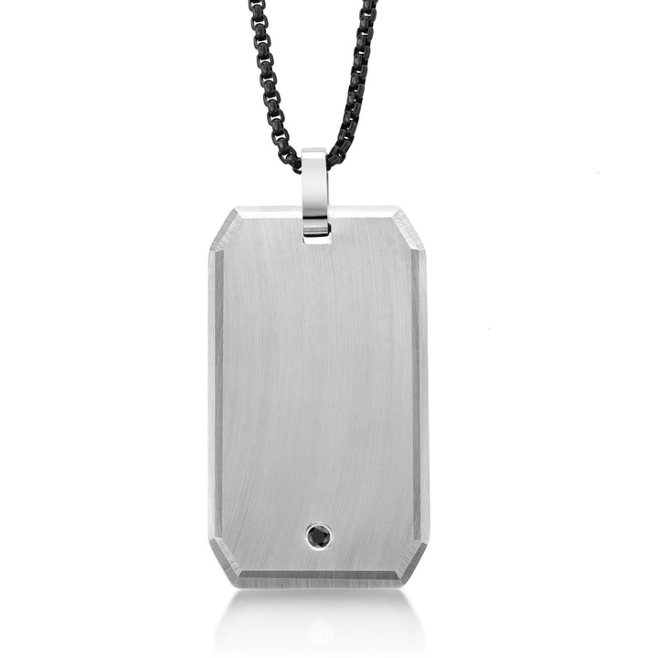 Matte Pendant - Black Rolo Chain