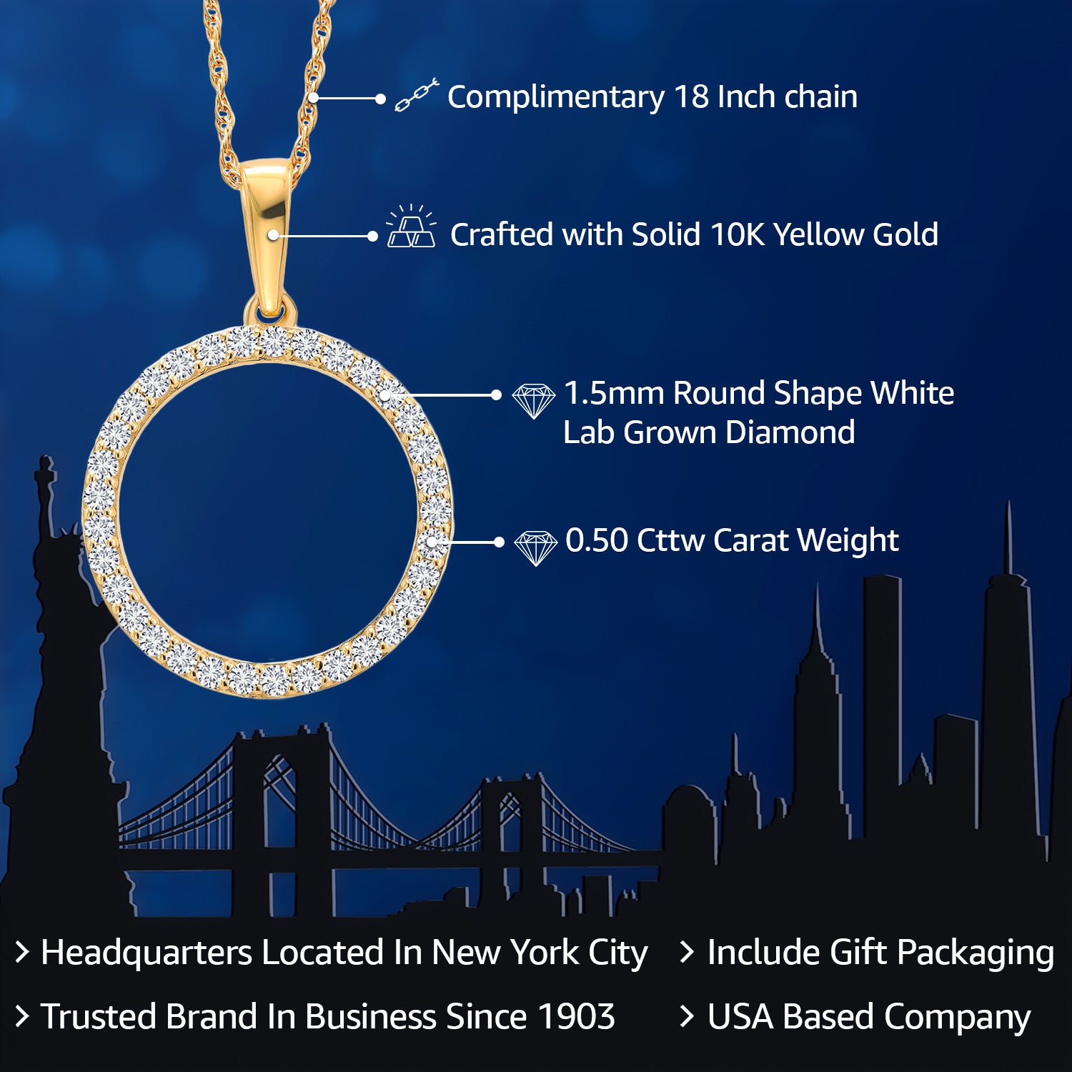 Pendant in 10K Yellow Gold