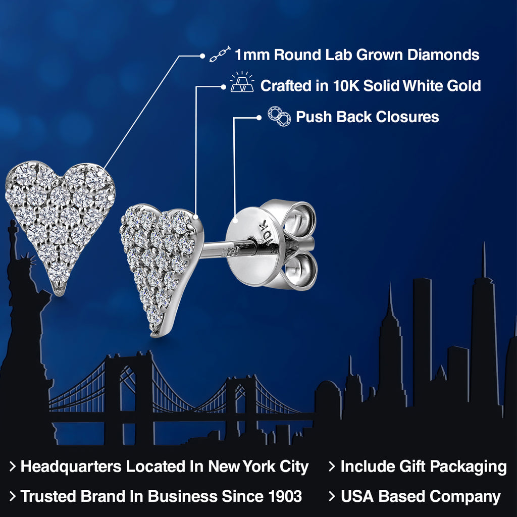 Earrings in 10K White Gold