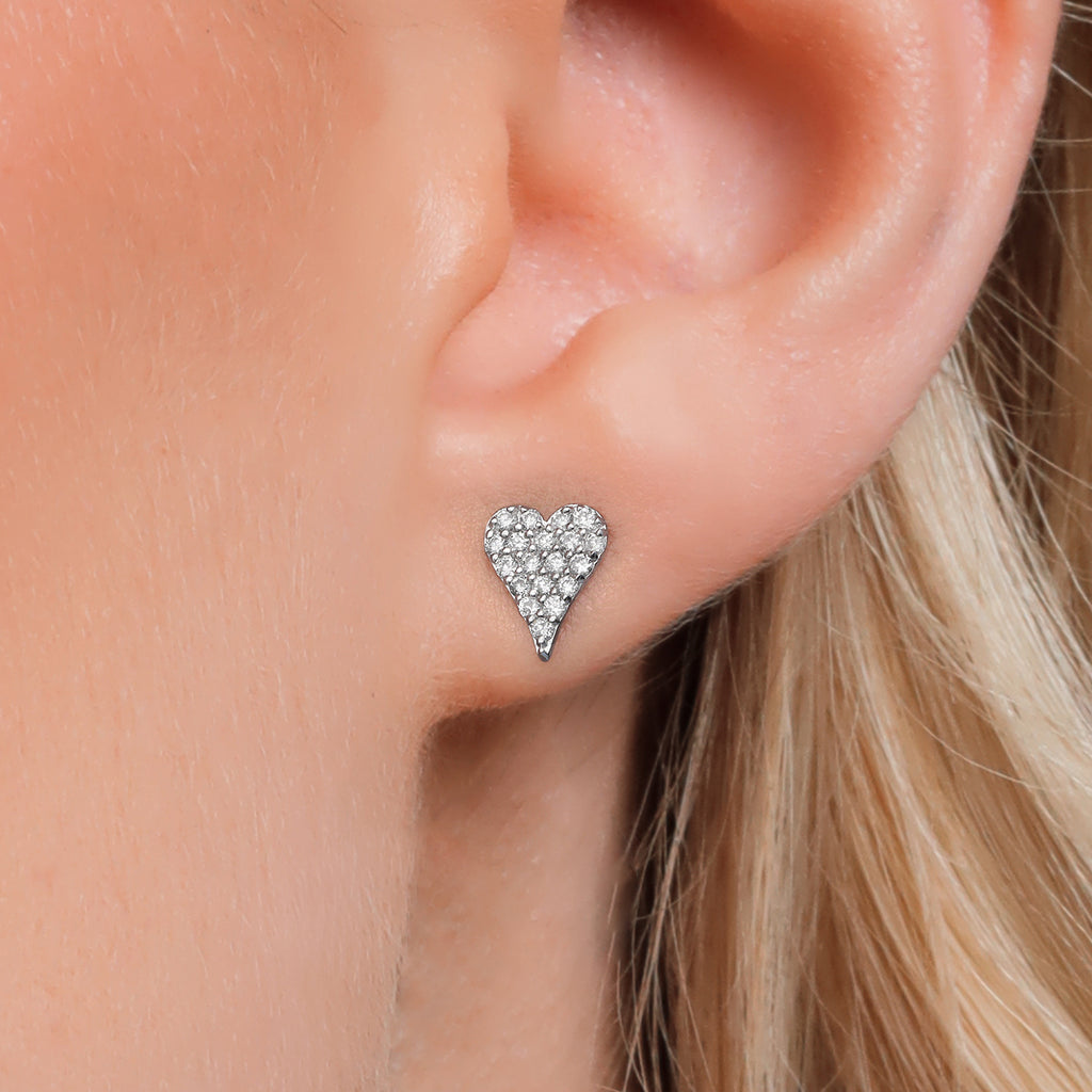 Earrings in 10K White Gold