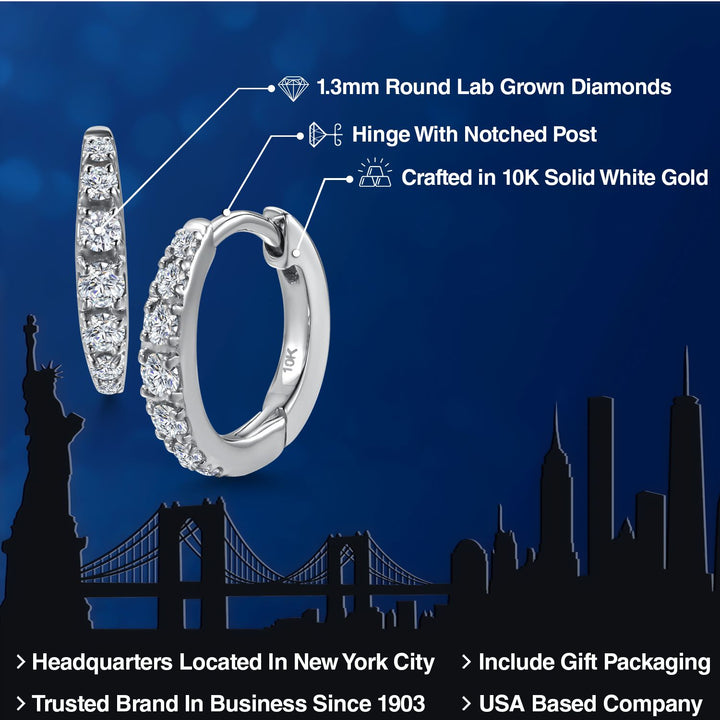 Earrings in 10K White Gold