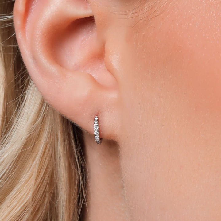 Earrings in 10K White Gold