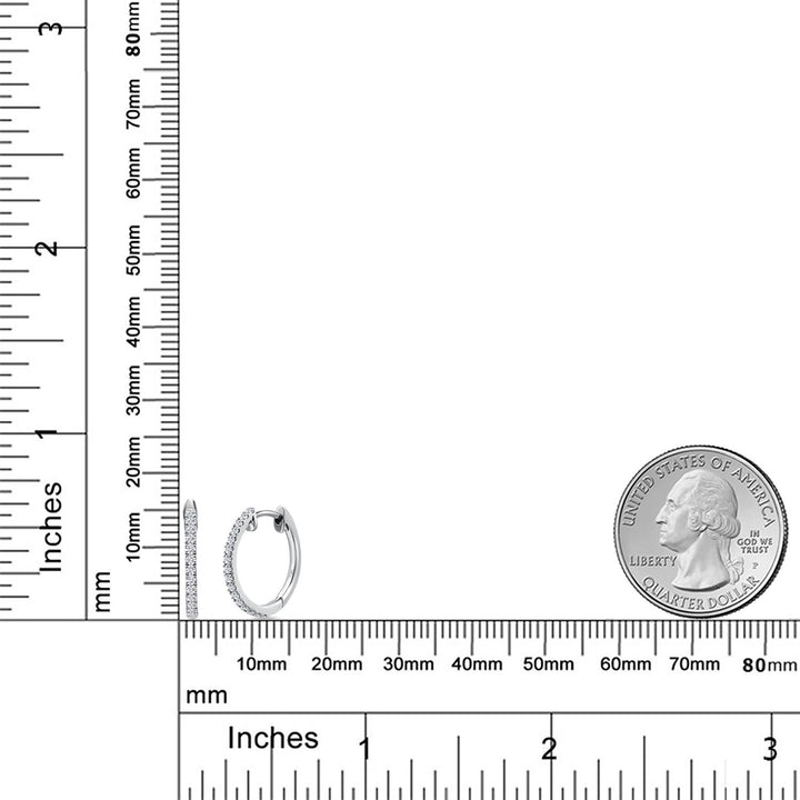 Earrings in 10K White Gold