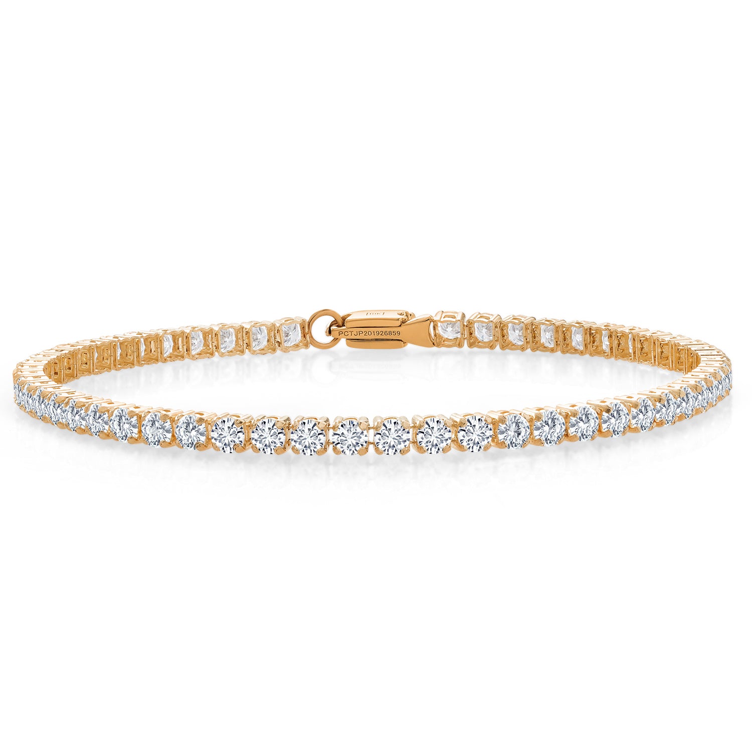 4.00 Cttw Solid 10K Yellow Gold Round White Moissanite Tennis Bracelet | Gold Bracelet For Women | Available in 6.5, 7, 7.5 Inches