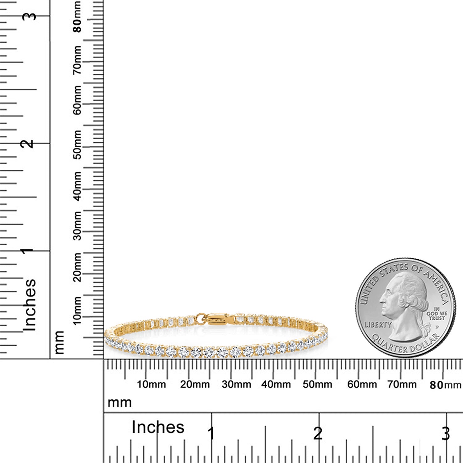 14K Yellow Gold_7 Inches_1.50 Cttw 14K Yellow or White Gold Round White Lab Grown Diamond Tennis Bracelet | E-F Color | VS1-VS2 Clarity | Gold Bracelet For Women | Available in 6.5, 7, 7.5 Inches