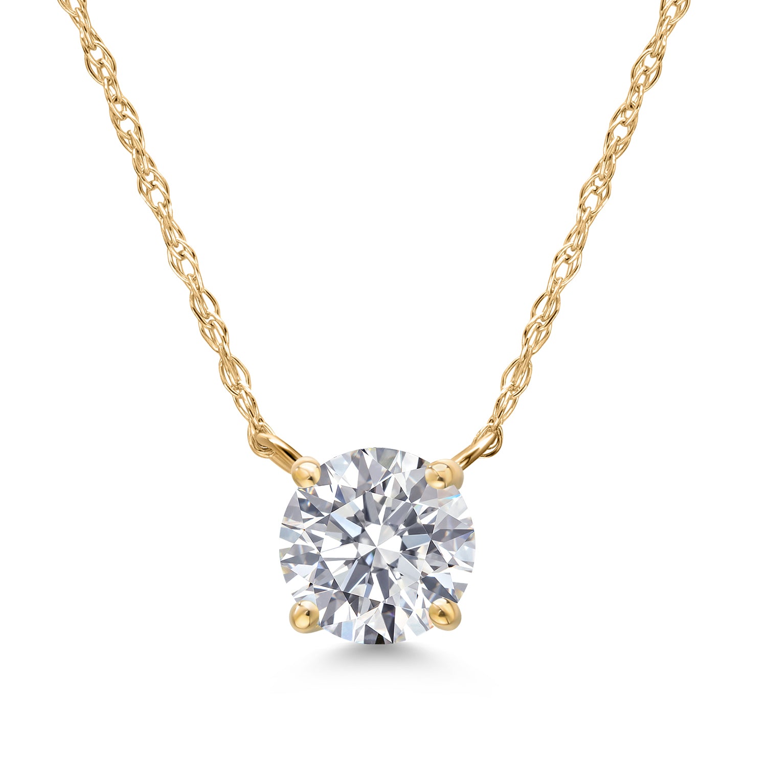 1.50 Cttw 14K Yellow Gold IGI Certified Lab Grown Diamond Pendant Necklace | F-G Color | VS1 Clarity | Gold Necklace For Women | With 18 Inch Chain