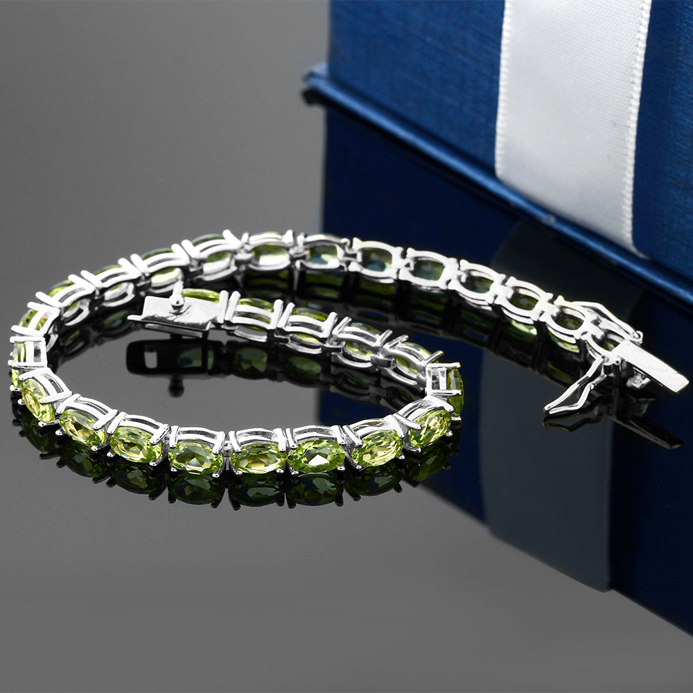 Peridot - August_Bracelet in 925 Sterling Silver