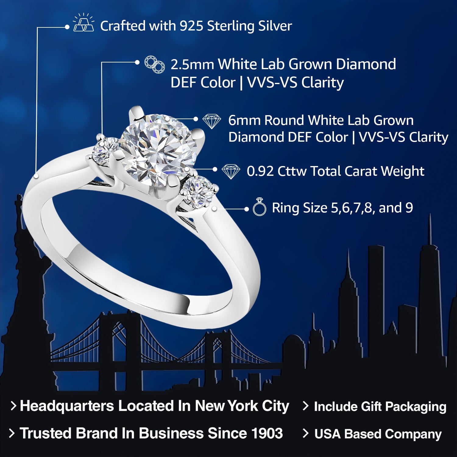 Ring in 925 Sterling Silver